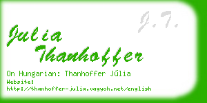 julia thanhoffer business card